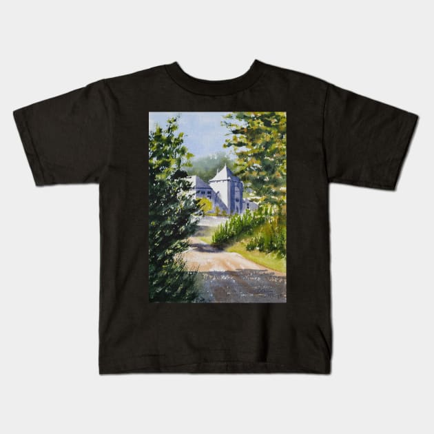 Roncesvalles - Camino de Santiago Kids T-Shirt by CatherineMcCoy